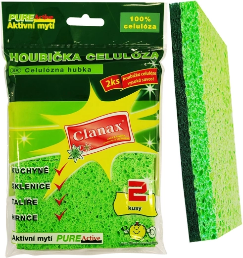Esponjas de limpieza de celulosa 11 × 7 × 1,2 cm, 2 uds