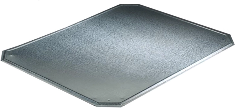 Chapa bajo estufa 100 × 65 cm galvanizada