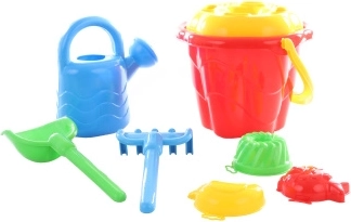 Juego de arena con cubo y accesorios