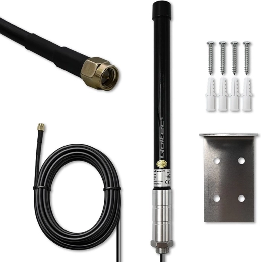 antena exterior omnidireccional 4G LTE de 15 dBi con conector SMA de material compuesto
