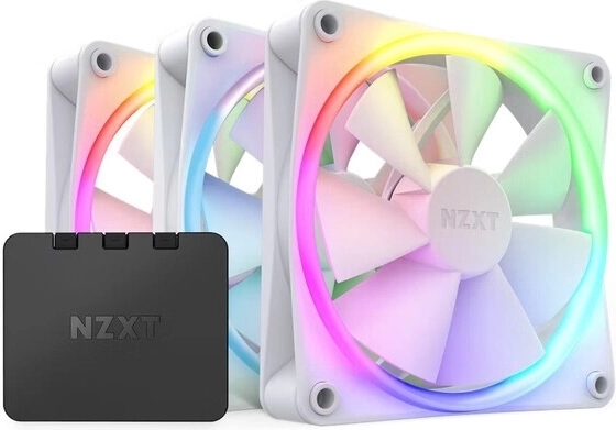 Kit de 3 ventiladores NZXT F120 RGB con controlador – blanco