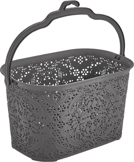 Cesta colgante para pinzas 22 × 14,5 × 13,5 cm, oscura