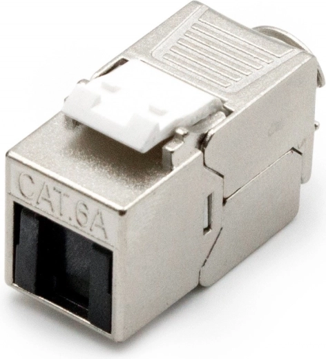 Módulo Keystone RJ45 cat.6A apantallado sin herramientas con tapa antipolvo - 1 pieza