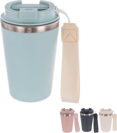 Taza térmica de viaje de acero inoxidable y plástico 350 ml