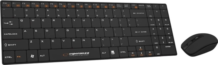Set inalámbrico de teclado Slim y ratón 2,4 GHz Liberty negro