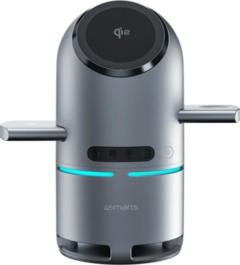 Estación de carga inalámbrica 3 en 1 4smarts ChargeBot Sound Qi2 gris