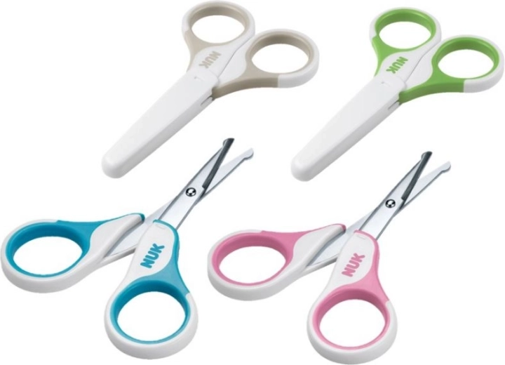 Tijeras infantiles para uñas con funda NUK beige