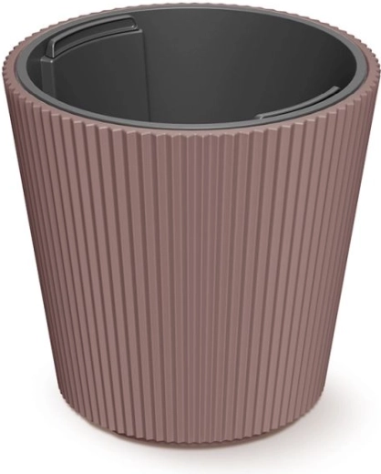 Maceta con inserto Milly 23,8 cm marsala