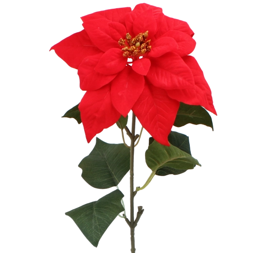 Ramita sintética de flor de Pascua de 72 cm, roja