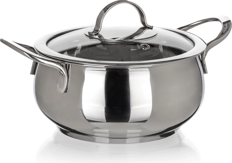 Olla de acero inoxidable con tapa de vidrio 14 cm 1,2 l PICCOLO