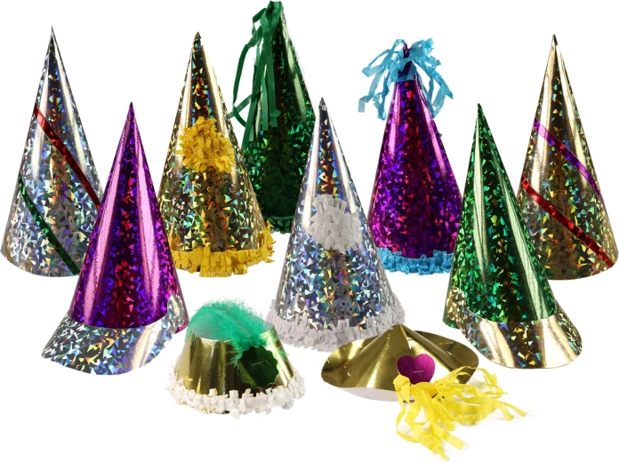 Gorros de fiesta de baile mix de colores – paquete de 25 uds