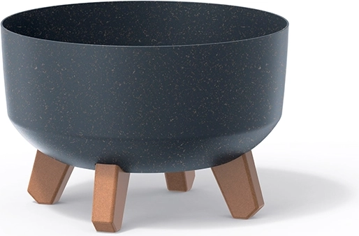 Maceta Gracia Low Eco Wood 23,5 cm – antracita