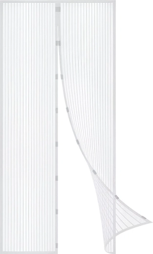 Mosquitera magnética blanca para puertas 208 × 100 cm