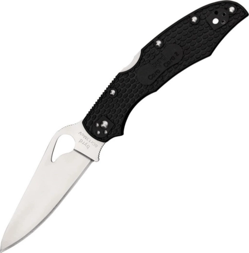 Byrd Cara Cara 2 cuchillo plegable ligero con hoja lisa, FRN negro, 9,5 cm