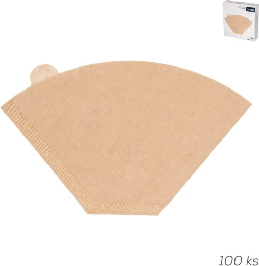 Filtros de café de papel sin blanquear grandes 100 uds