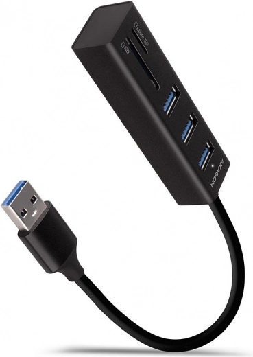Hub USB multipuerto AXAGON HMA-CR3A con lector de tarjetas