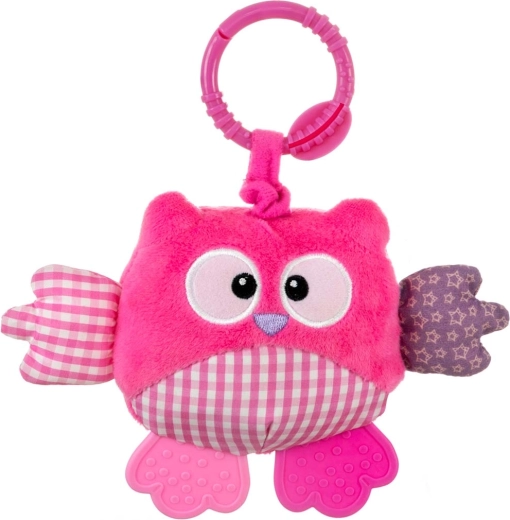 Búho de peluche colgante Cutie Owl rosa