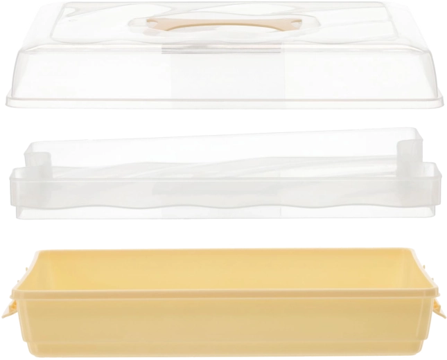 Recipiente para tarta Karpatka con bandeja y asa 44 × 30 × 13 cm