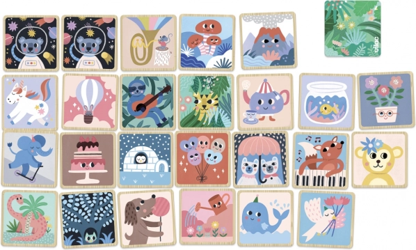 Vilac memorama de madera con ilustraciones de Michelle Carlslund