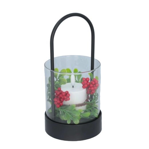 Farol elegante con cubierta de vidrio