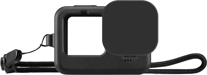 Funda de silicona Puluz para GoPro HERO12/11/10/9 Black con tapa del objetivo y correa - 1 unidad