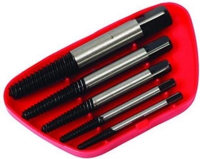 Juego de extractores de tornillos rotos, 5 piezas