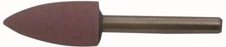 Muela abrasiva ogival 16 × 32 mm con vástago de 6 mm, grano 60