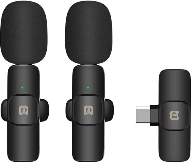 Micrófono de solapa inalámbrico USB‑C Puluz para Android (kit dual)