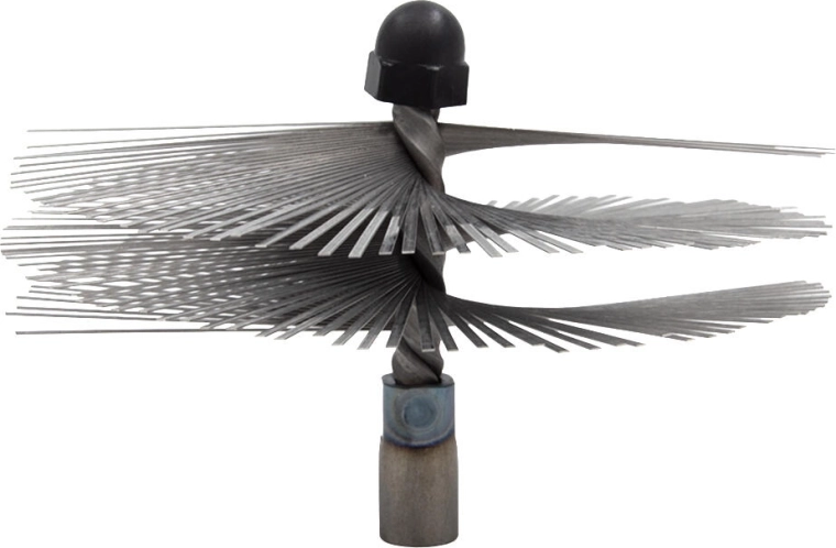 Cepillo de acero inoxidable para chimenea de 150 mm