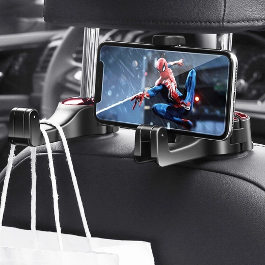 Soporte para teléfono y gancho en uno