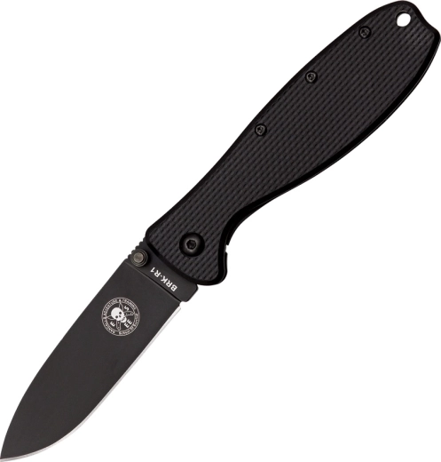 Navaja plegable ESEE Zancudo Black, 7,7 cm, totalmente negra, FRN