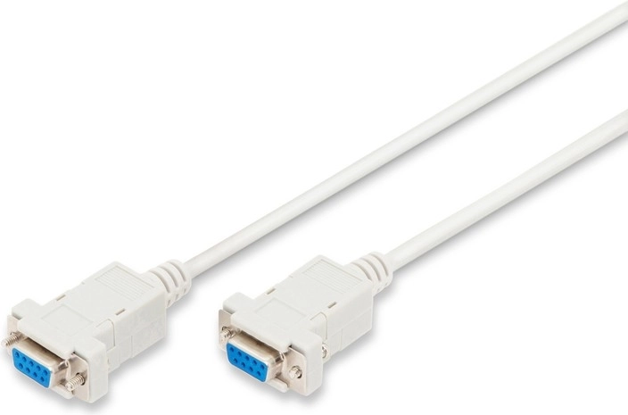 Cable null modem RS232 D-Sub 9 (hembra–hembra) 1,8 m gris