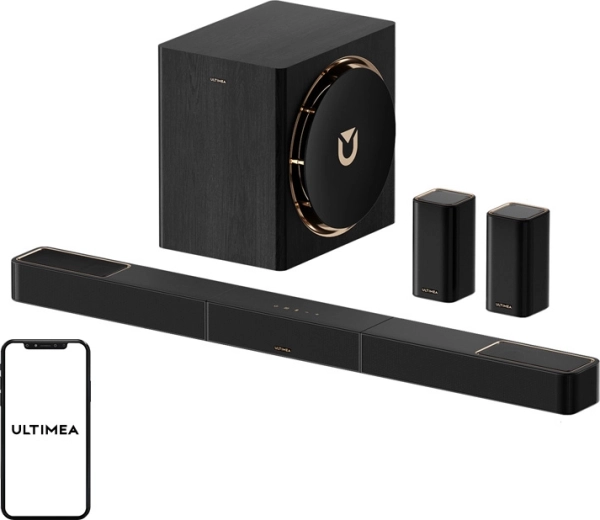 Barra de sonido Ultimea Skywave X60 con Dolby Atmos 7.1.4 y subwoofer