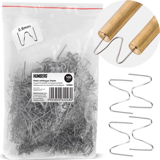 Grapas para soldadora de plásticos tipo B 6 mm – 100 uds Humberg