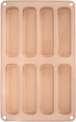 Molde de silicona para bizcochos color beige 28 × 17 × 2 cm