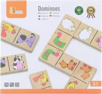 Dominó de madera - Animales domésticos