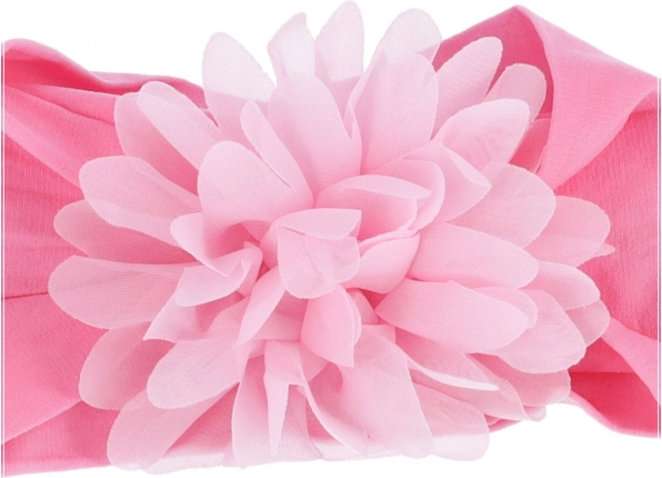Diadema infantil con flor – rosa claro, ancha