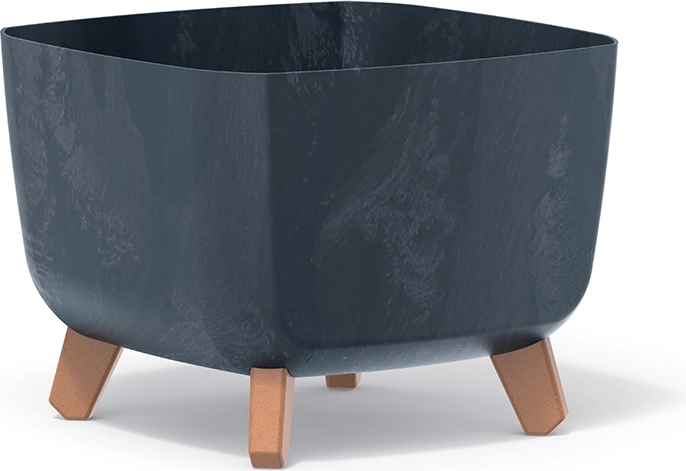 Macetero Gracia Square efecto hormigón 29 × 29 × 22 cm antracita