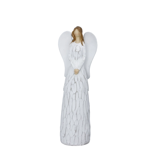 Figura navideña de ángel blanco Glamour