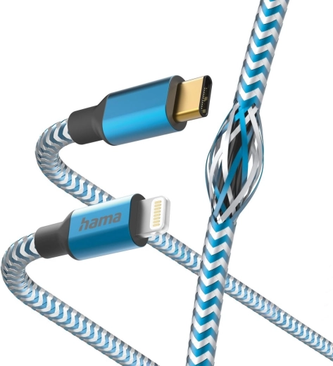 Hama Reflected cable de carga y datos USB-C – Lightning 1,5 m azul