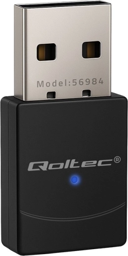 Qoltec mini adaptador inalámbrico Wi‑Fi 6 con Bluetooth 5.4, USB