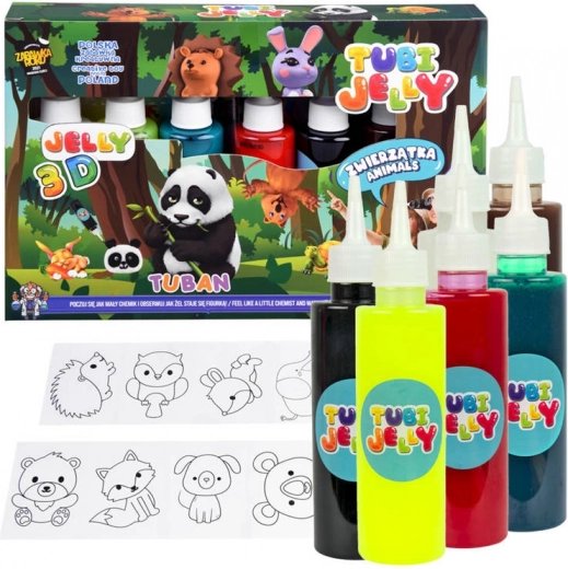 Tuban Tubi Jelly animalitos – set creativo de gel, 6 colores