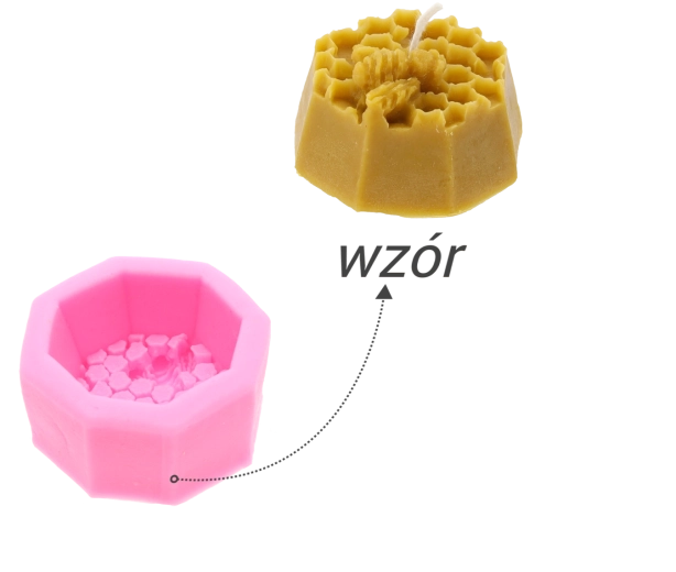 Molde de silicona para velas de panal con abeja