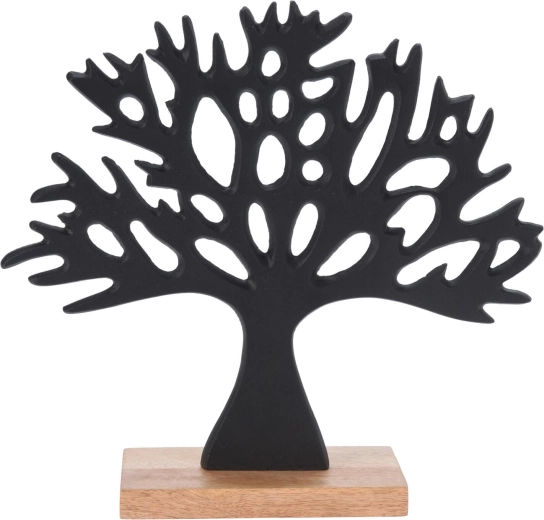 Árbol decorativo de aluminio y madera de mango