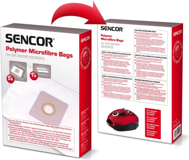 Bolsas de microfibra Sencor para aspiradora SVC 840