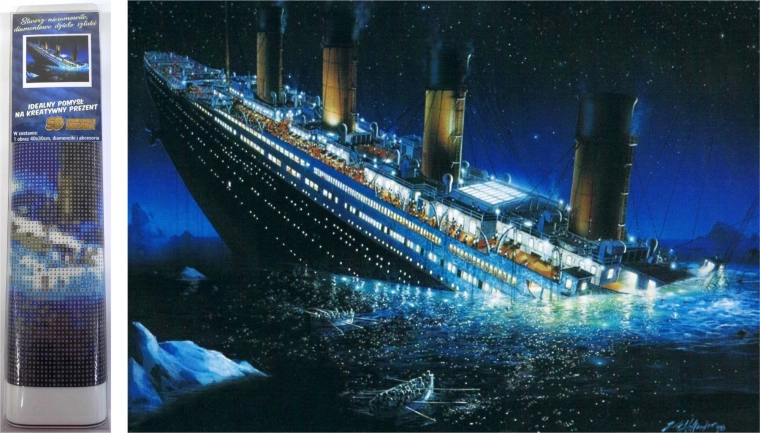 Pintura de diamantes Titanic 30 × 40 cm