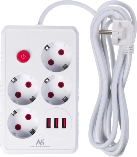 4 tomas + 3× USB en un solo lugar