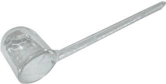 Cuchara dosificadora para café de plástico transparente