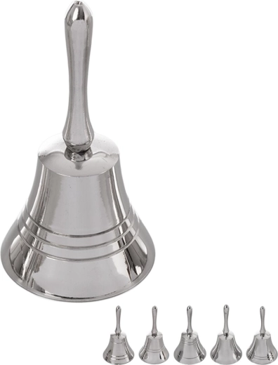 Campanita navideña de aluminio plateada, mix - 1 pieza