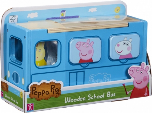 Encajable de madera autobús escolar PEPPA PIG